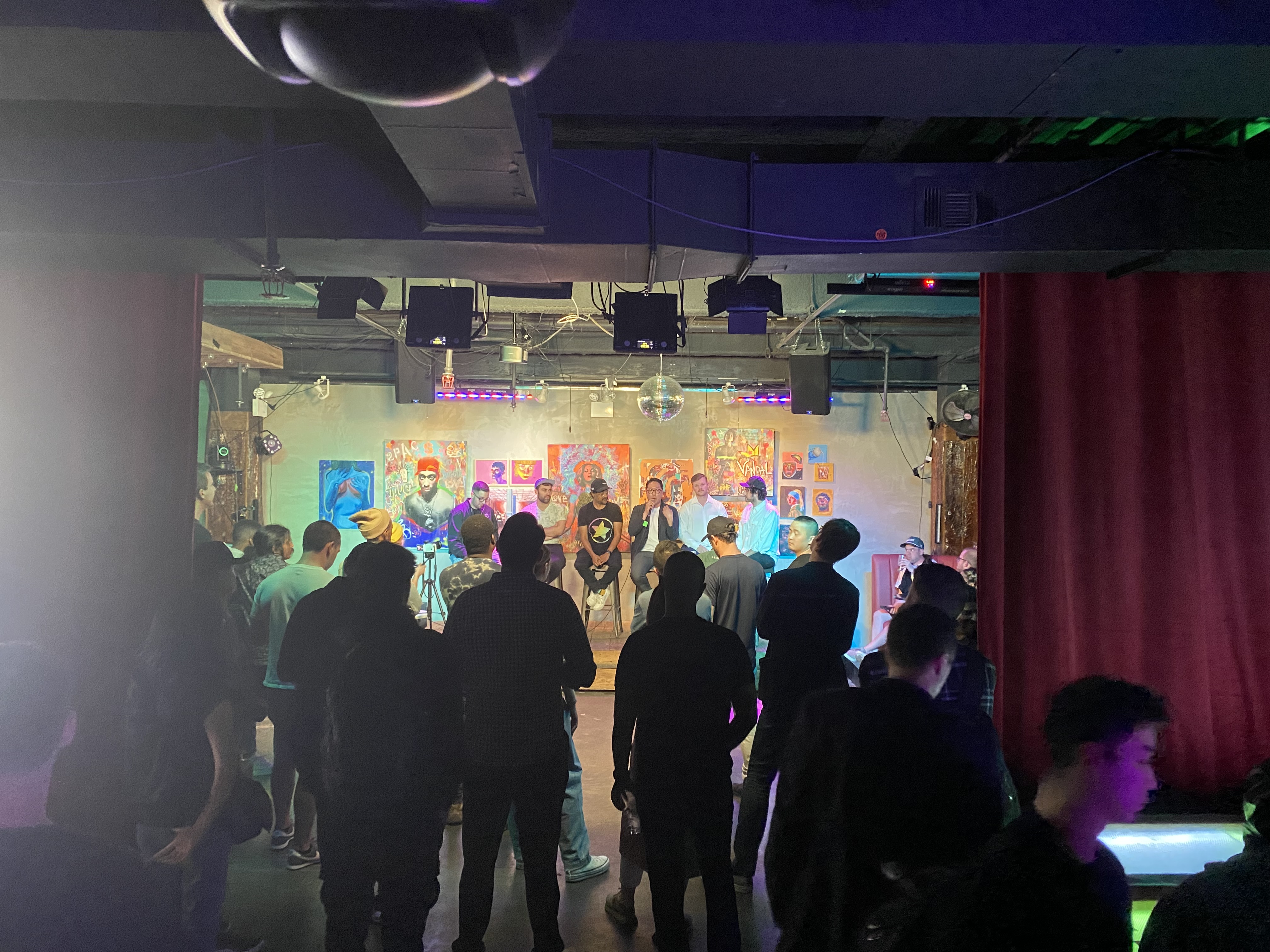 A picture of attendees watching the panel